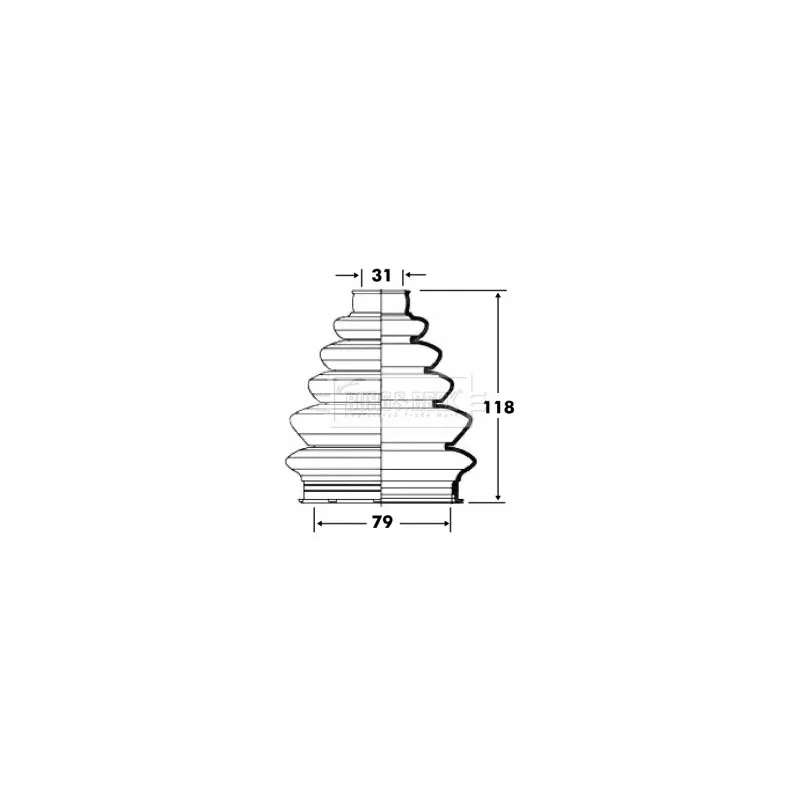 Joint-soufflet, arbre de commande BORG & BECK BCB6082