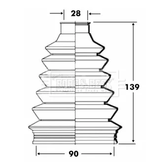 Joint-soufflet, arbre de commande BORG & BECK BCB6085