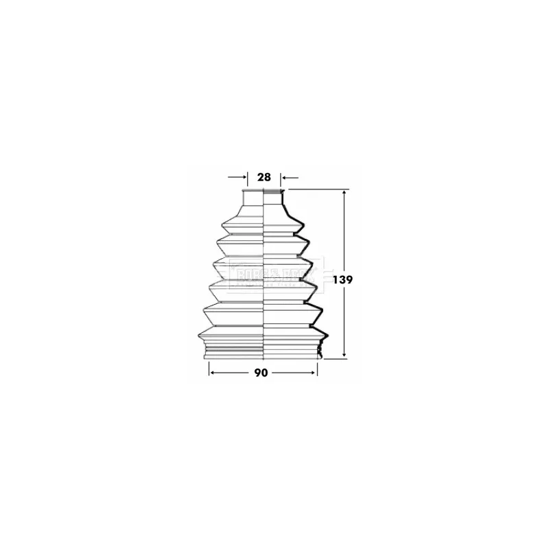 Joint-soufflet, arbre de commande BORG & BECK BCB6085