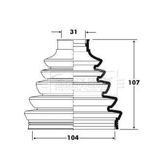 Joint-soufflet, arbre de commande BORG & BECK BCB6087