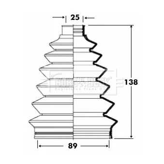 Joint-soufflet, arbre de commande BORG & BECK BCB6088