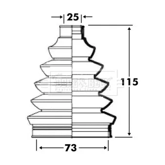 Joint-soufflet, arbre de commande BORG & BECK BCB6089