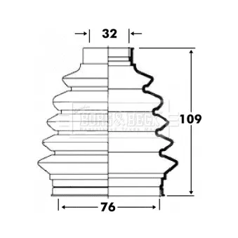 Joint-soufflet, arbre de commande BORG & BECK BCB6091