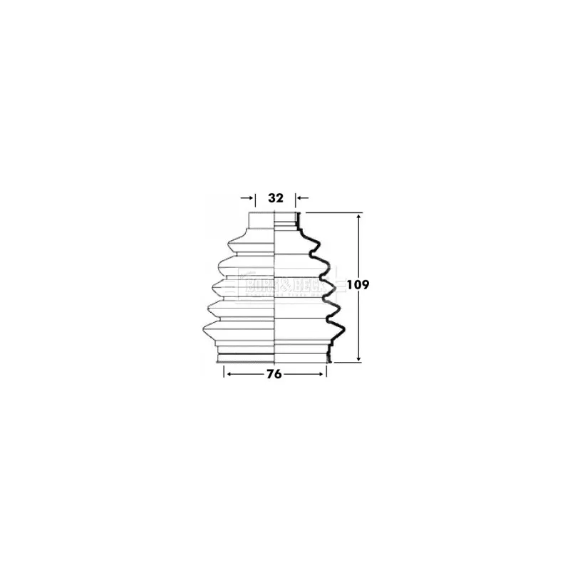 Joint-soufflet, arbre de commande BORG & BECK BCB6091
