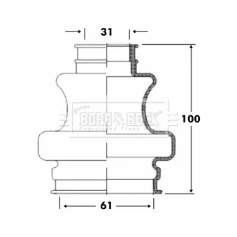Joint-soufflet, arbre de commande BORG & BECK BCB6092