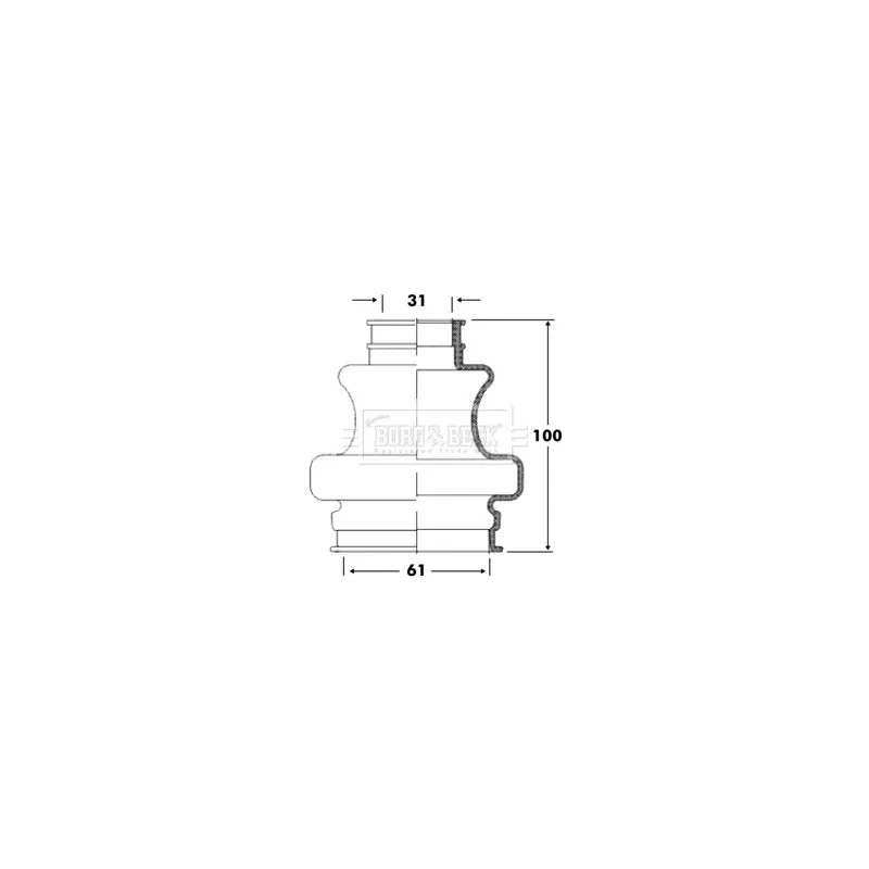 Joint-soufflet, arbre de commande BORG & BECK BCB6092