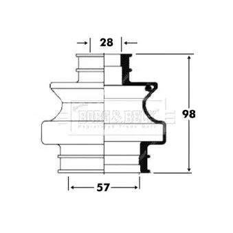 Joint-soufflet, arbre de commande BORG & BECK BCB6093