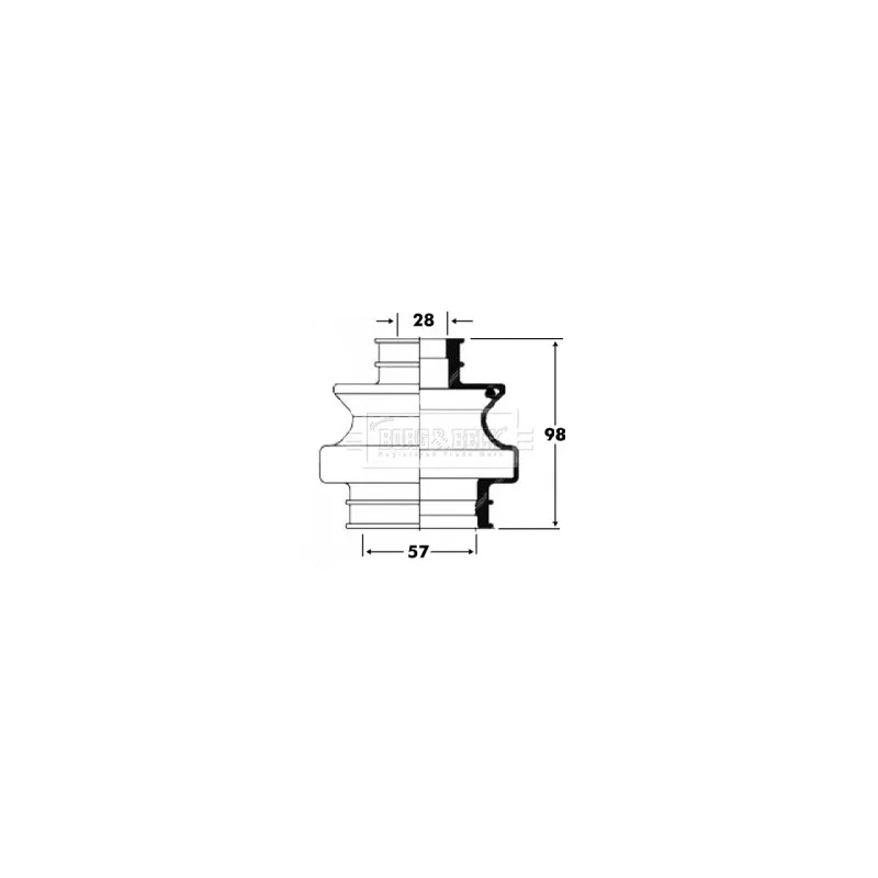 Joint-soufflet, arbre de commande BORG & BECK BCB6093