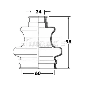 Joint-soufflet, arbre de commande BORG & BECK BCB6094