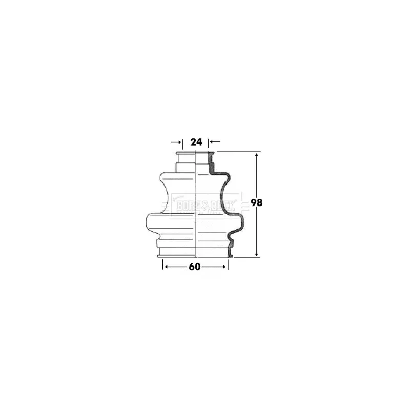 Joint-soufflet, arbre de commande BORG & BECK BCB6094