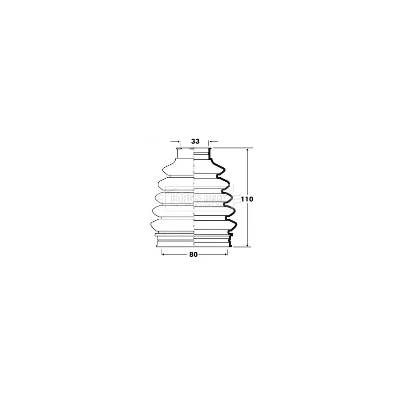 Joint-soufflet, arbre de commande BORG & BECK BCB6096