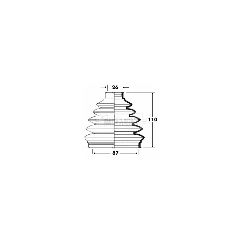 Joint-soufflet, arbre de commande BORG & BECK BCB6097