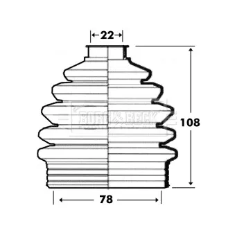 Joint-soufflet, arbre de commande BORG & BECK BCB6098