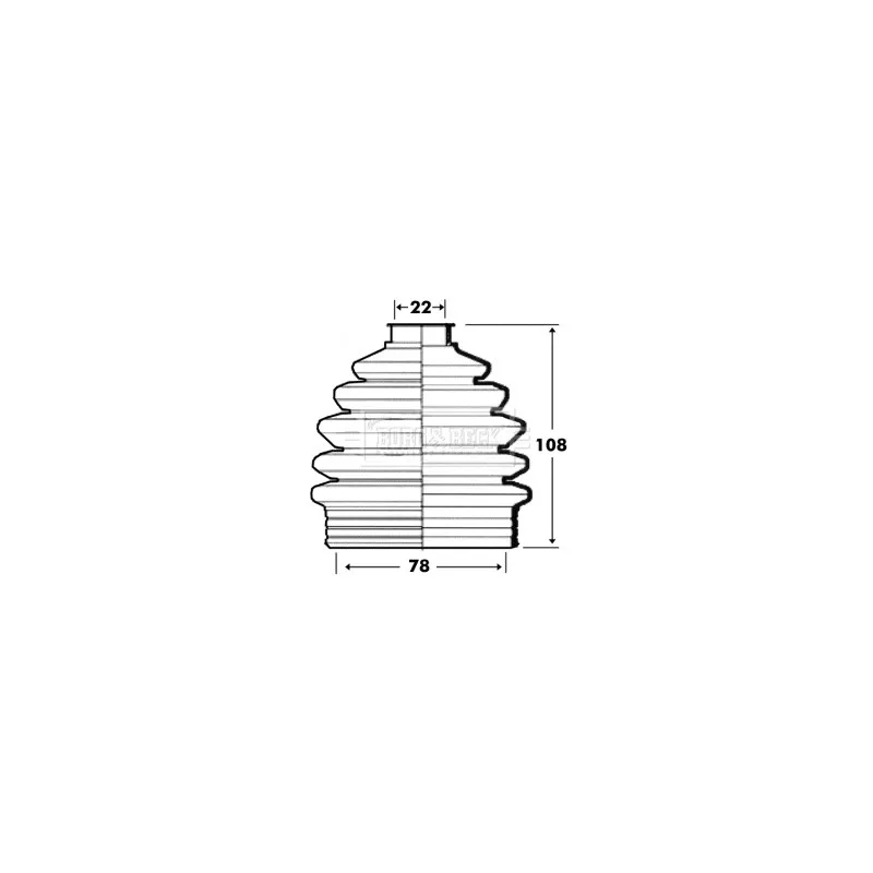 Joint-soufflet, arbre de commande BORG & BECK BCB6098
