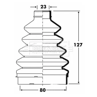 Joint-soufflet, arbre de commande BORG & BECK BCB6099
