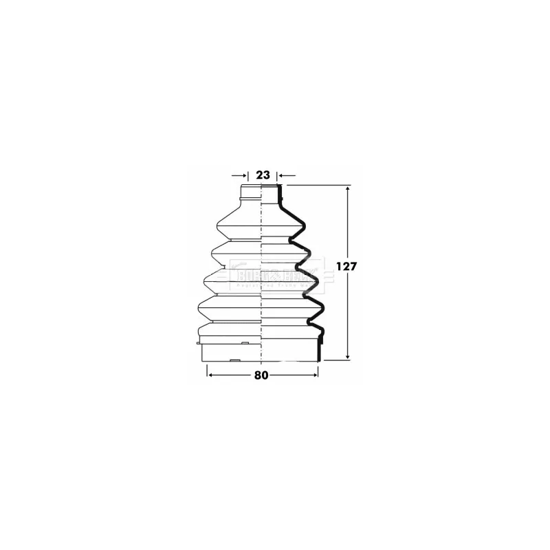 Joint-soufflet, arbre de commande BORG & BECK BCB6099