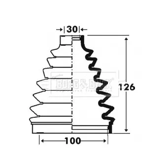 Joint-soufflet, arbre de commande BORG & BECK BCB6100