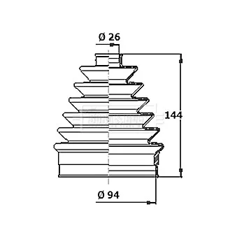 Soufflets de cardan avant BORG & BECK BCB6101R