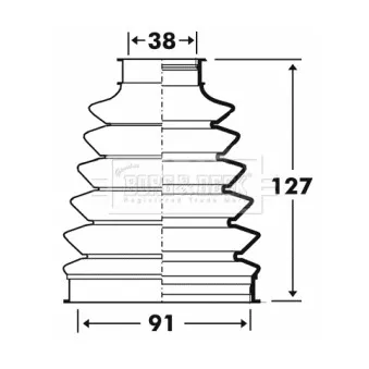 Joint-soufflet, arbre de commande BORG & BECK BCB6102