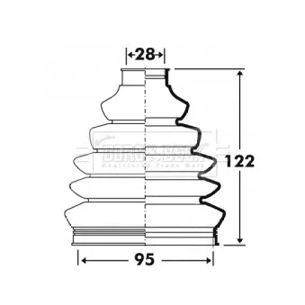 Joint-soufflet, arbre de commande BORG & BECK BCB6103