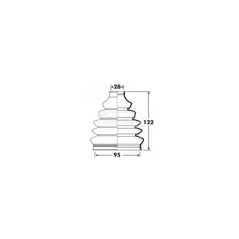 Joint-soufflet, arbre de commande BORG & BECK BCB6103