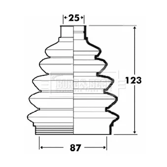 Joint-soufflet, arbre de commande BORG & BECK BCB6105