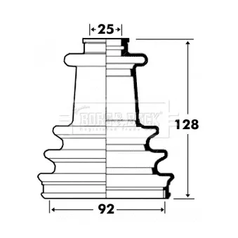 Joint-soufflet, arbre de commande BORG & BECK BCB6106