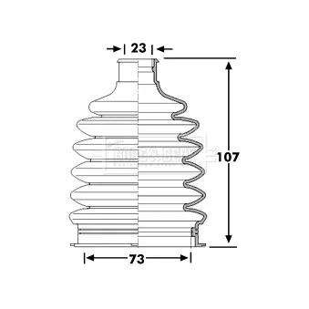 Joint-soufflet, arbre de commande BORG & BECK BCB6109