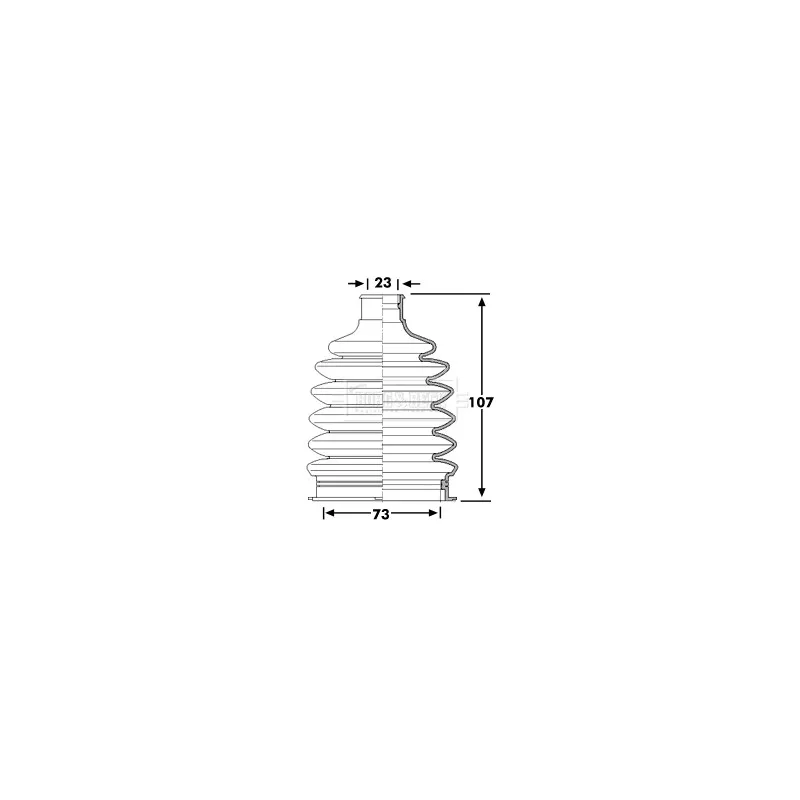 Joint-soufflet, arbre de commande BORG & BECK BCB6109