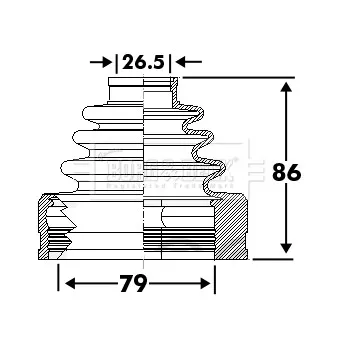 Joint-soufflet, arbre de commande BORG & BECK BCB6110