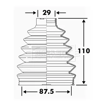 Joint-soufflet, arbre de commande BORG & BECK BCB6111