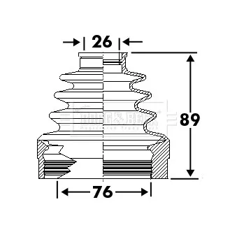 Joint-soufflet, arbre de commande BORG & BECK BCB6112