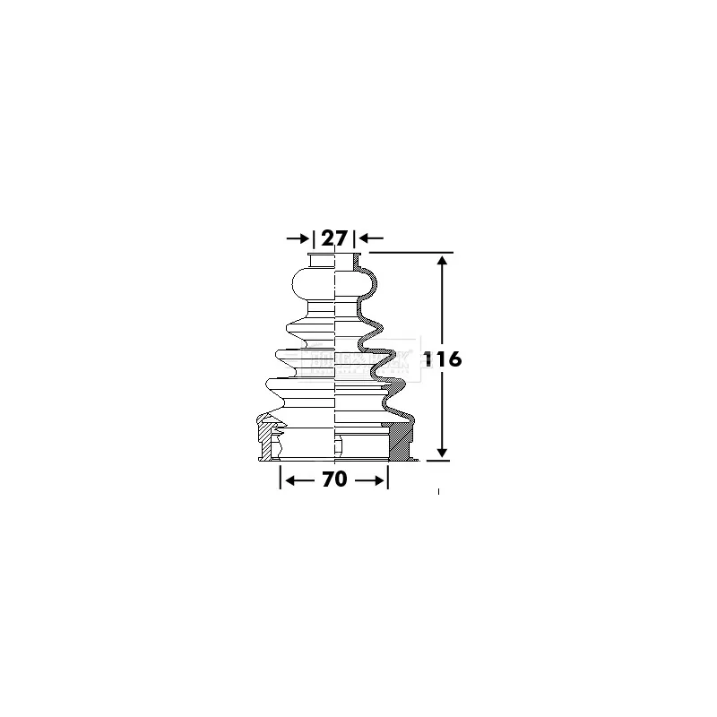 Joint-soufflet, arbre de commande BORG & BECK BCB6113