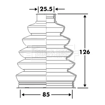 Joint-soufflet, arbre de commande BORG & BECK BCB6114