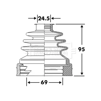 Joint-soufflet, arbre de commande BORG & BECK BCB6115