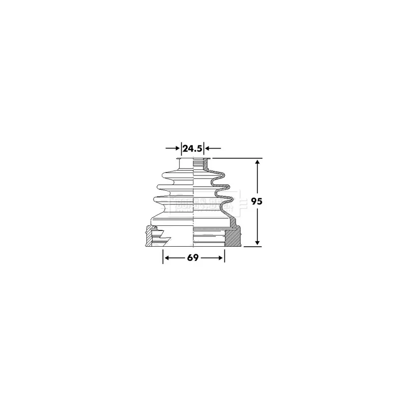 Joint-soufflet, arbre de commande BORG & BECK BCB6115