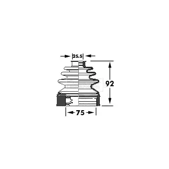 Joint-soufflet, arbre de commande BORG & BECK BCB6117