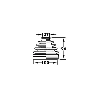 Joint-soufflet, arbre de commande BORG & BECK BCB6118