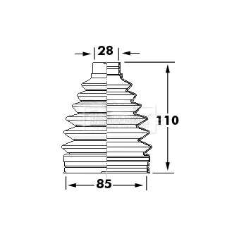 Joint-soufflet, arbre de commande BORG & BECK BCB6119