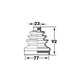 Joint-soufflet, arbre de commande BORG & BECK BCB6123