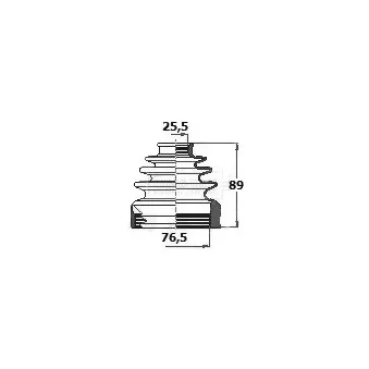 Joint-soufflet, arbre de commande BORG & BECK BCB6125