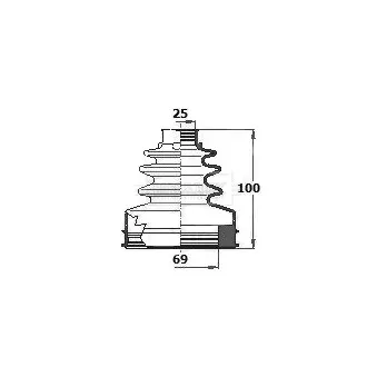 Joint-soufflet, arbre de commande BORG & BECK BCB6129