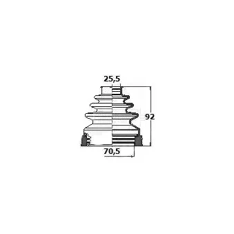 Joint-soufflet, arbre de commande BORG & BECK BCB6131