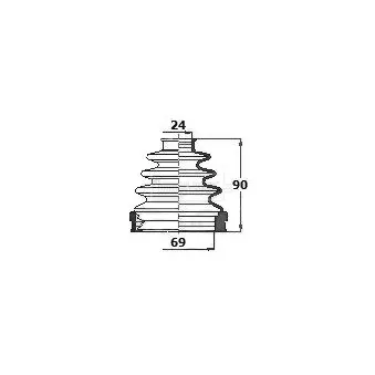Joint-soufflet, arbre de commande BORG & BECK BCB6132