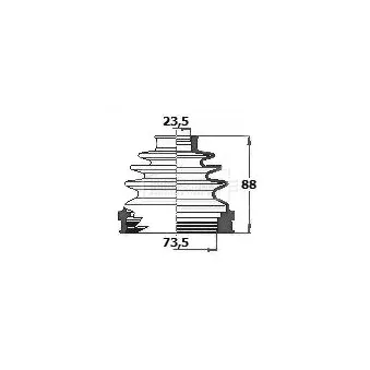 Joint-soufflet, arbre de commande BORG & BECK BCB6133