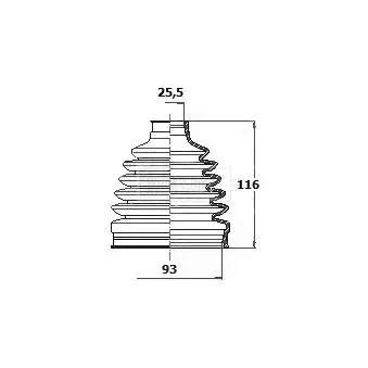 Joint-soufflet, arbre de commande BORG & BECK BCB6135