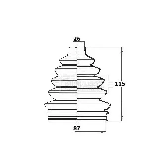 Joint-soufflet, arbre de commande BORG & BECK BCB6138