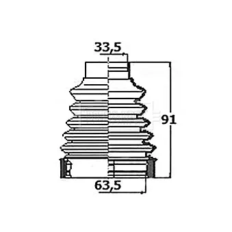 Joint-soufflet, arbre de commande BORG & BECK BCB6140