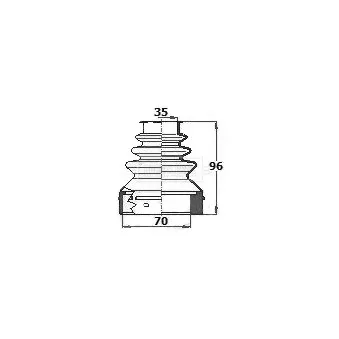 Joint-soufflet, arbre de commande BORG & BECK BCB6141