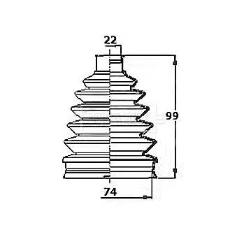 Joint-soufflet, arbre de commande BORG & BECK BCB6142